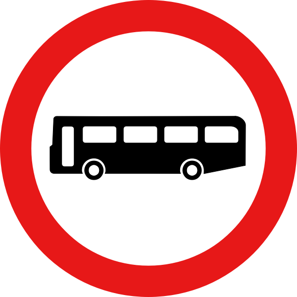 Bus traffic sign