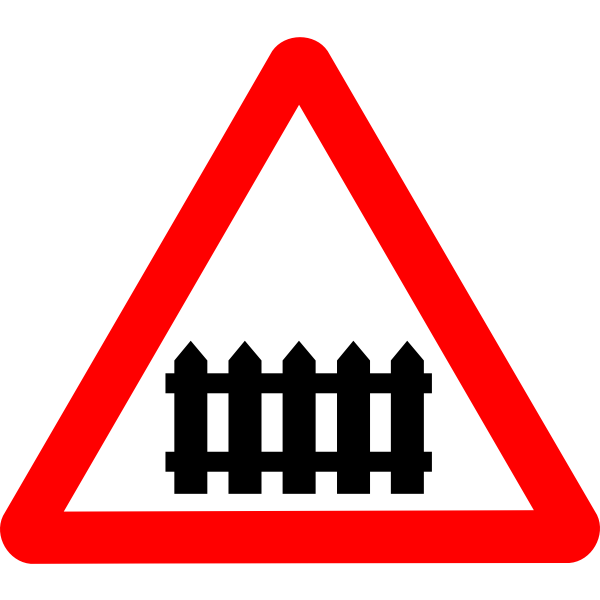 Rail Fence Road Sign Free Svg