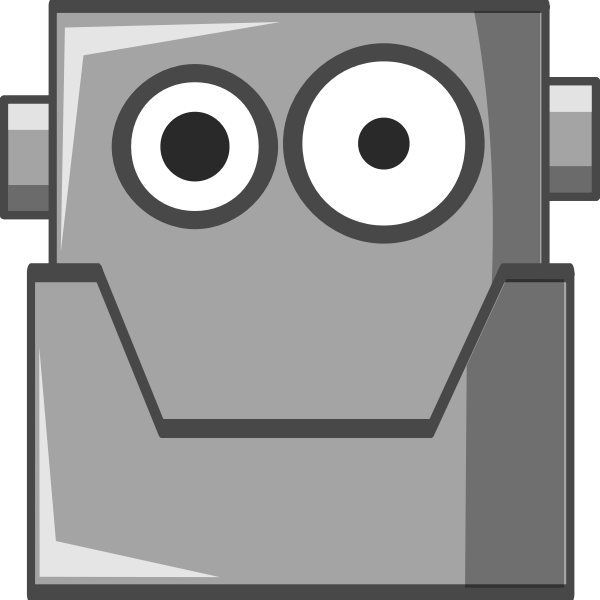 Cute Robot Portrait Vector Image Free Svg