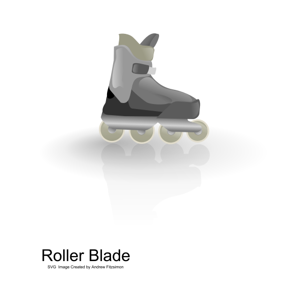 Vector illustration of color rollerblades with shadow