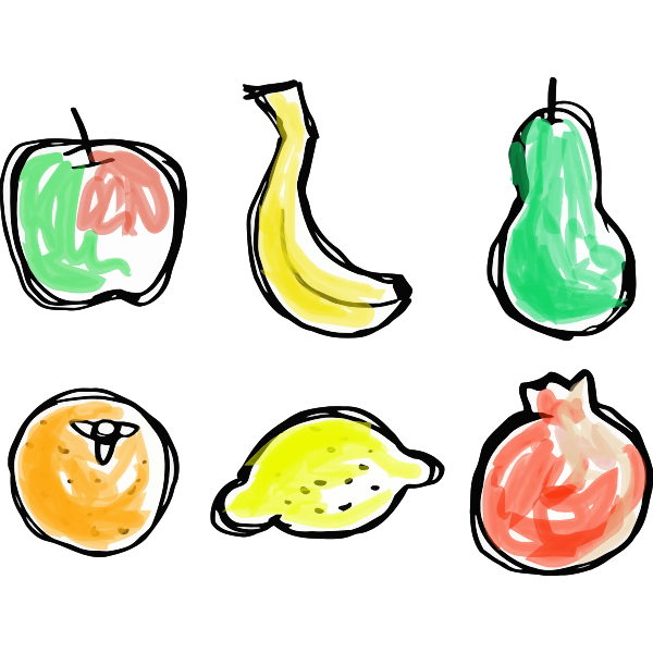 Fruits vector sketch