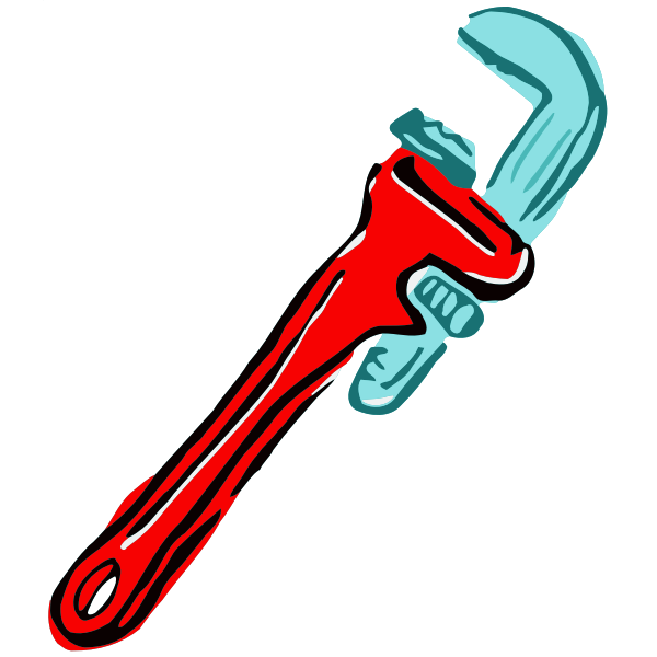 Pipe wrench vector symbol
