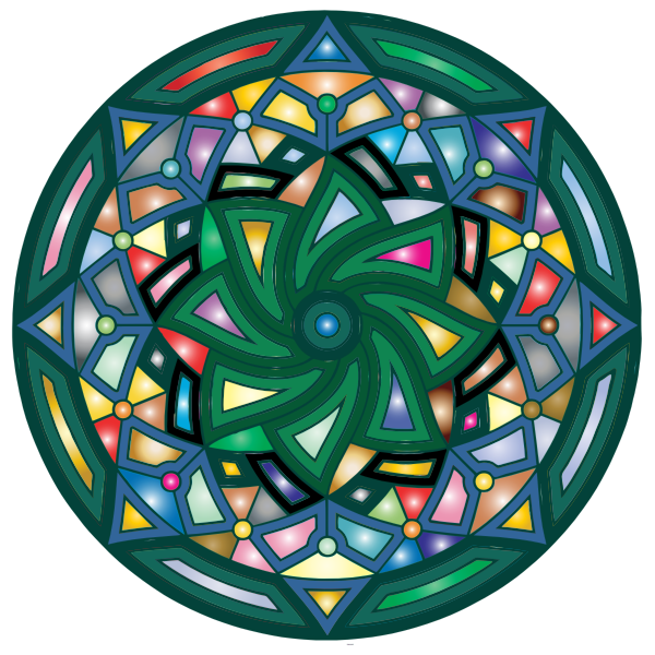 Round Mandala Design Prismatic