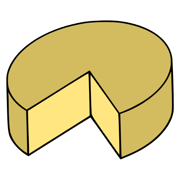 Round cheese without holes