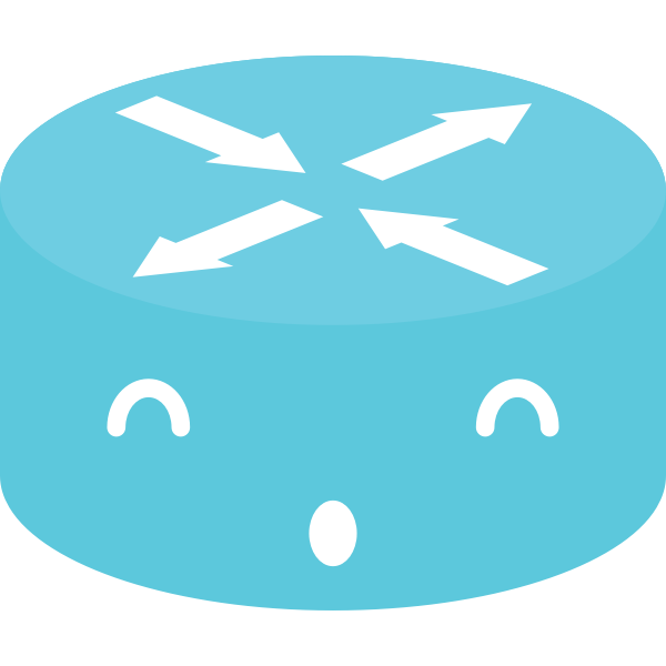 Blue router emoticon