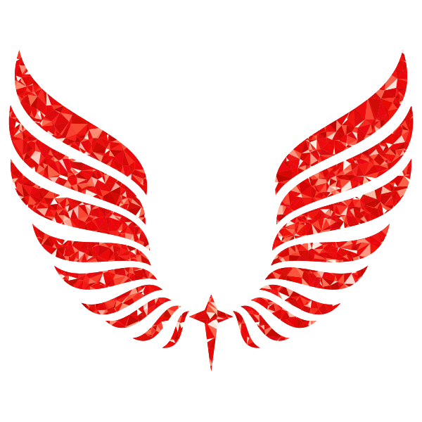 Ruby Abstract Wings