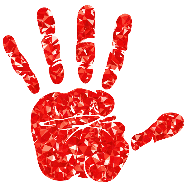 Ruby Handprint Silhouette