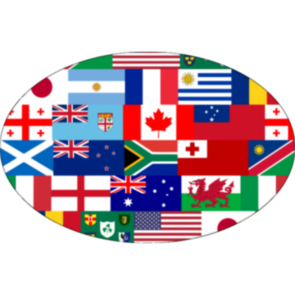 Rugby world cup nations ball - Free SVG