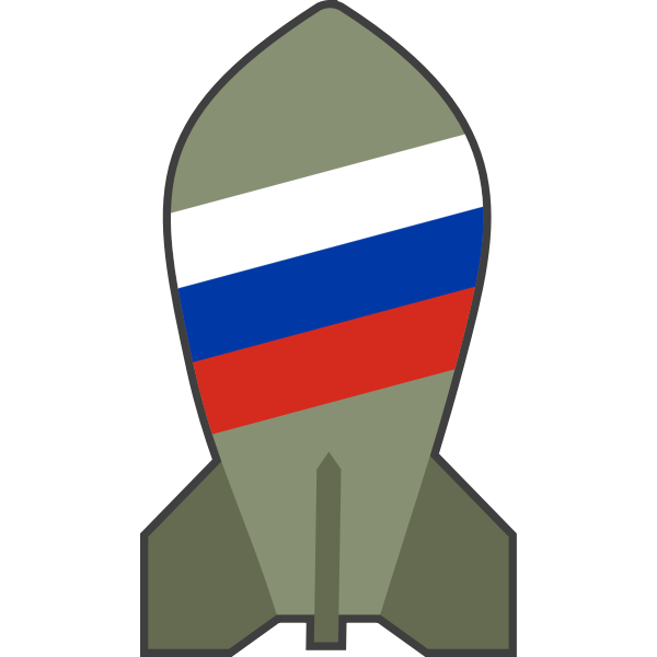 Vector image of hypothetical Russian nuclear bomb