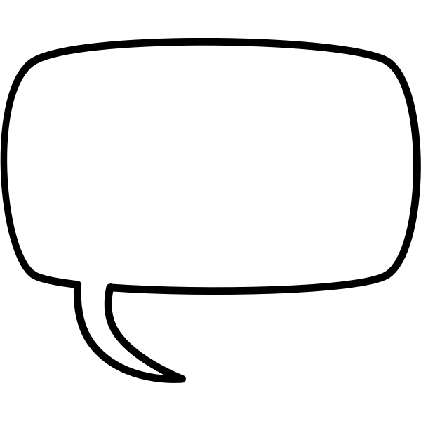 Download Rectangular Comic Speech Bubble Vector Drawing Free Svg