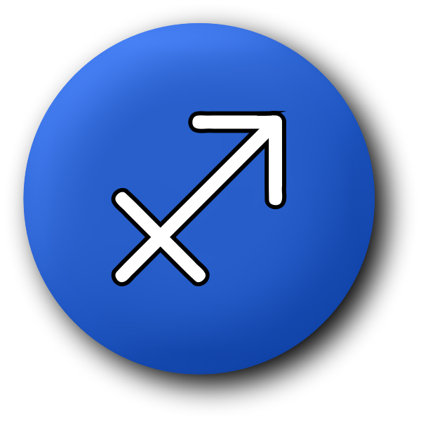 Blue Sagittarius symbol