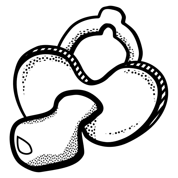 Download Pacifier For Babies In Black And White Illustration Free Svg