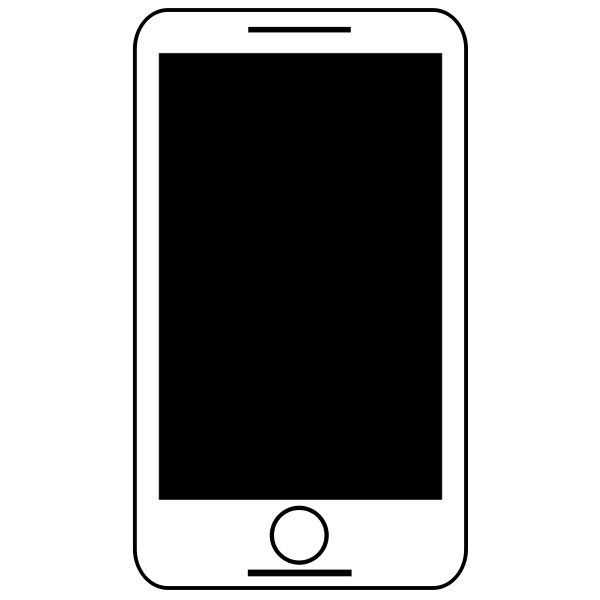 SchoolFreeware Animated Smart Phone Black White | Free SVG