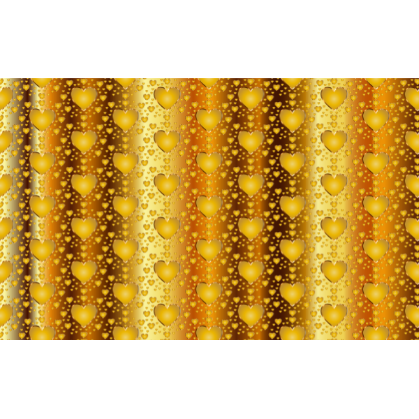 Seamless gold heart vector image