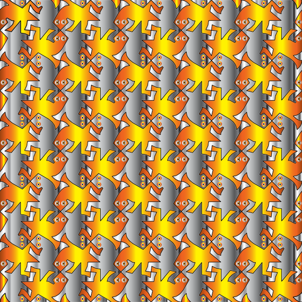 Seamless lizards tessellation vector image