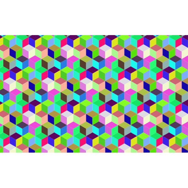 Prismatic cubes pattern