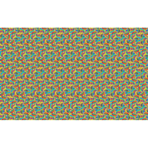 Seamless Psychedelic Triangular Swirls Pattern