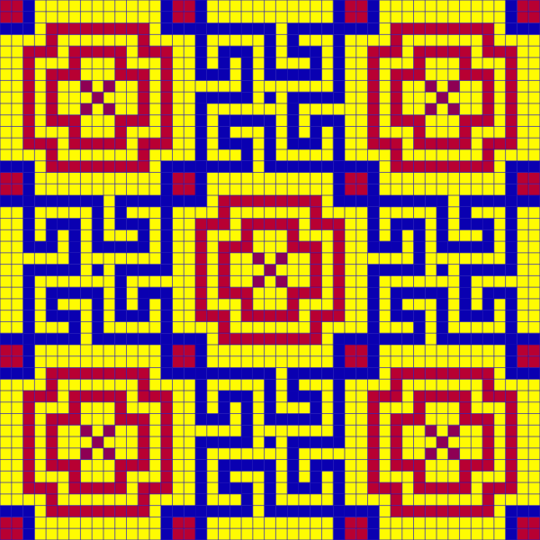 Seamless Tiled Geometric Mosaic Pattern By Karen Arnold