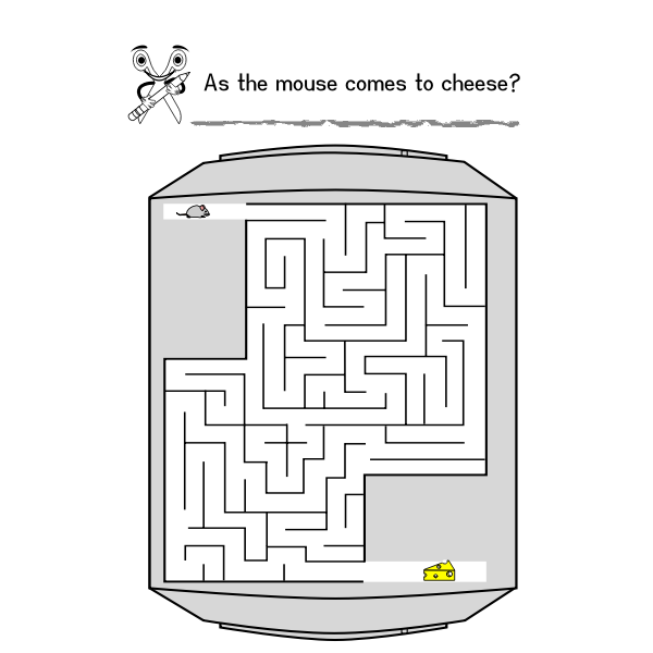 Maze for children vector illustration