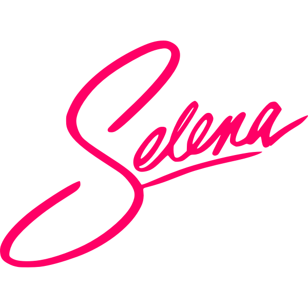 Selena pink text