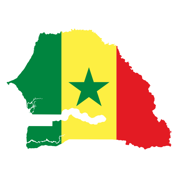 Senegal Flag Map