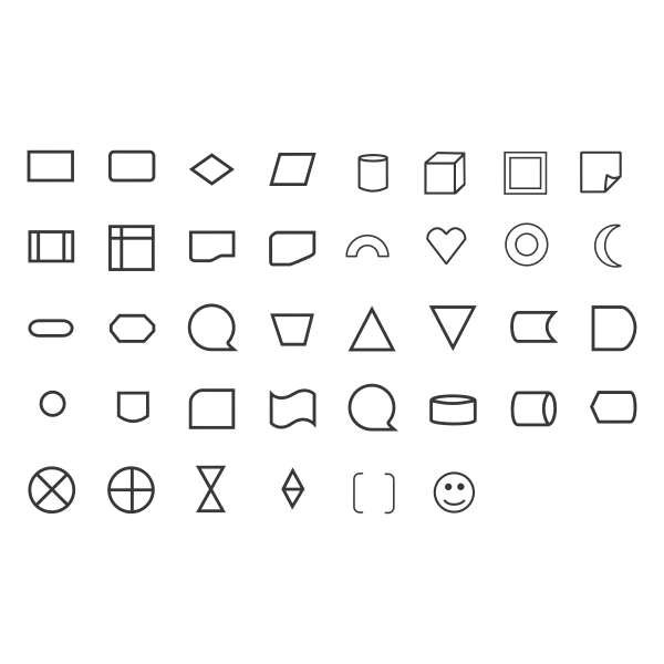 Shapes And Icons Set Free Svg