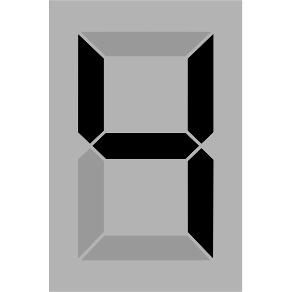 Seven segment display gray 4