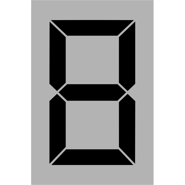Seven segment display gray 8