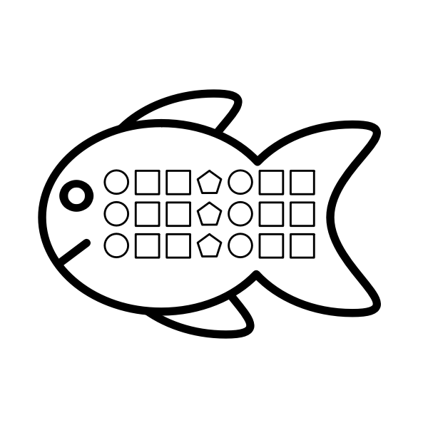 Shape pattern fish