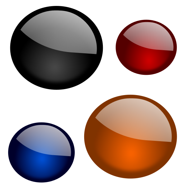 Vector image of set of four color balls