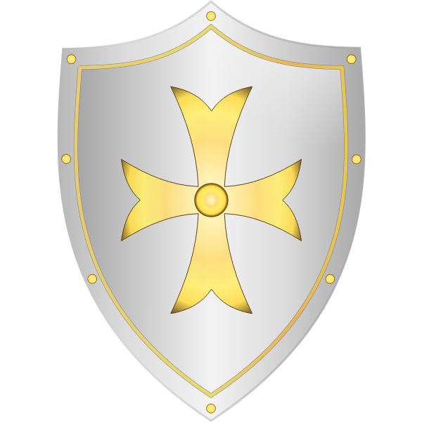 Classic medieval shield vector drawing Free SVG