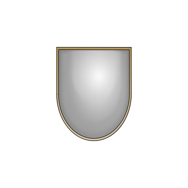 Shield with gold border vector graphics