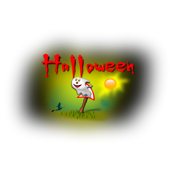 Halloween signpost vector illustration