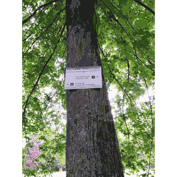 Sign at a tree 2015071502