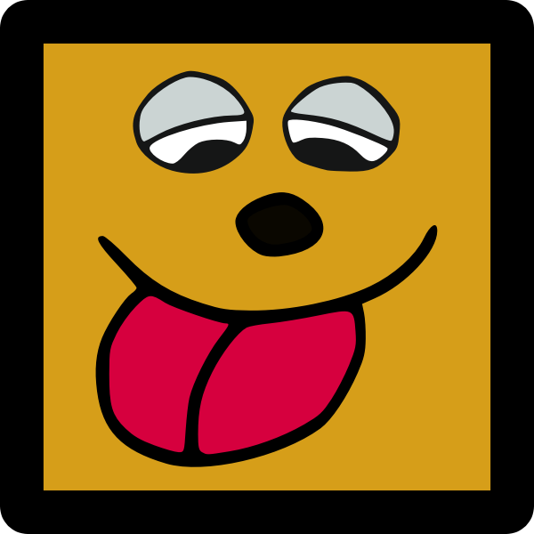 Silly Face Icon Umber