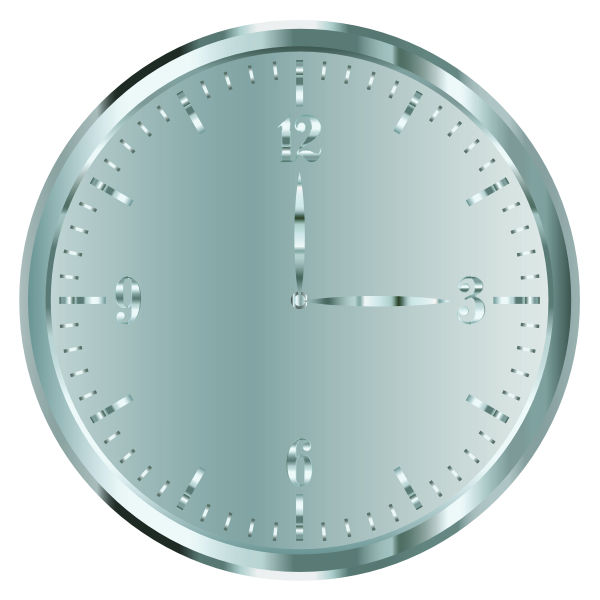 Silver Clock | Free SVG