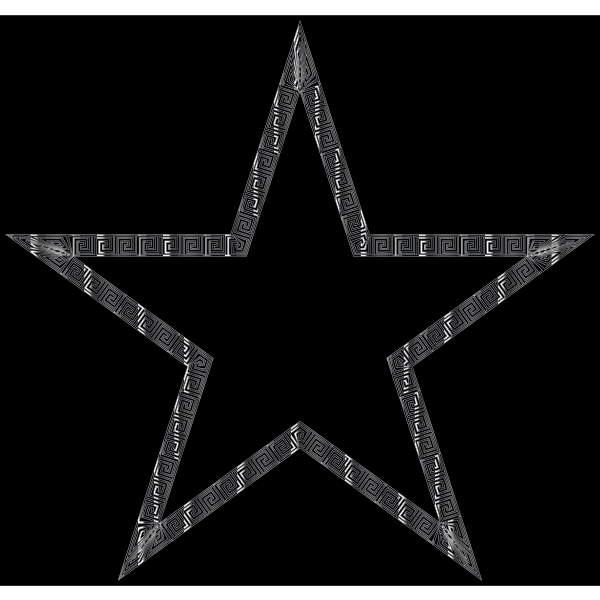 Silver Greek Border Star