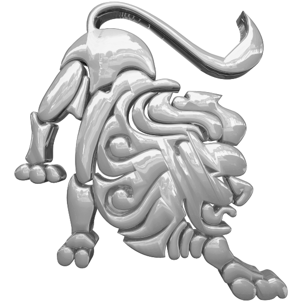Silver Leo Zodiac Symbol