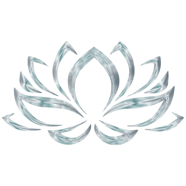 Silverized Lotus Flower No Background