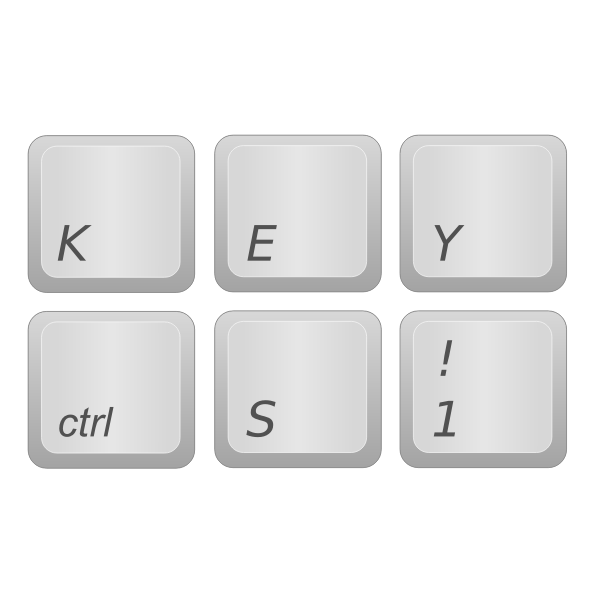 Computer keys vector image