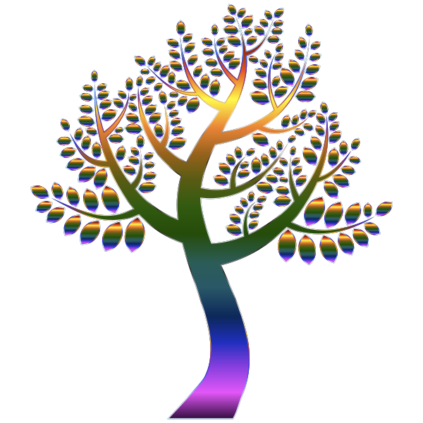 Simple Prismatic Tree 5 Without Background