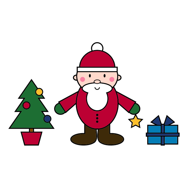 Download Simple Santa Claus Christmas scene | Free SVG