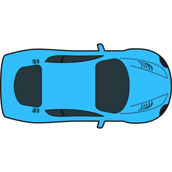Blue racing car vector illustration