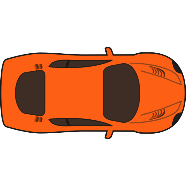 Orange racing car vector image