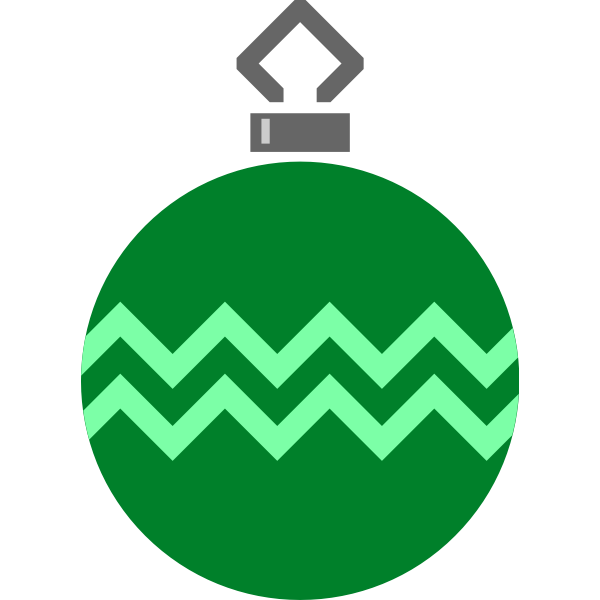 Simple green tree bauble