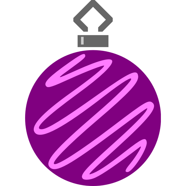 Purple and pink bauble