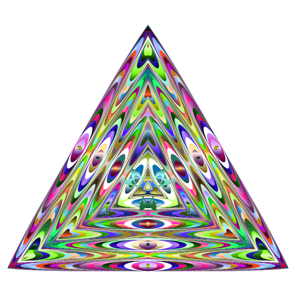 Triangle with abstract pattern