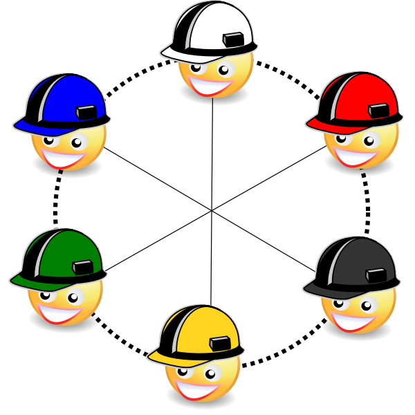 Six smiling emoji