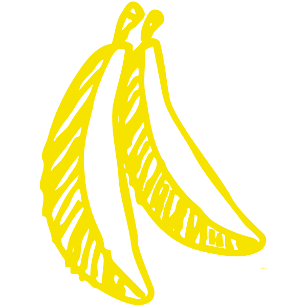 Sketched bananas