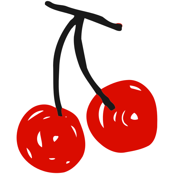Sketched cherries